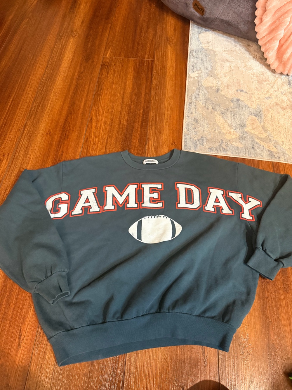 Daydreamer  'Game Day' Football Sweatshirt with White & Red Accents